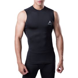 [ACCIPIO]Compression Sleeveless Workout Shirt for Men Moisture Wicking Base Layer Running Active Cool Dry Fitness T-Shirt